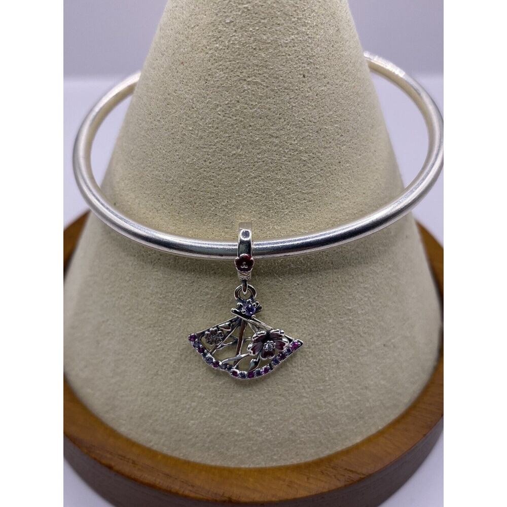 Pandora Xiao Qiao Peach Blossom Fan Pendan Charm # 793194C01